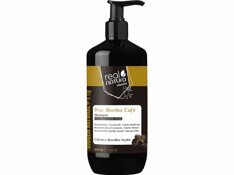 Champô Sem Sal Real Natura Pro-Reparação Bomba Café 500 ml