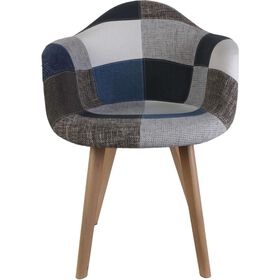 Conjunto De 2 Poltronas Patchwork Azul