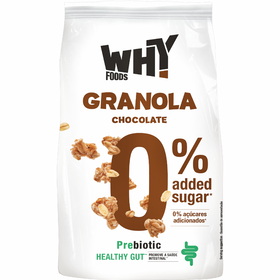 Granola Chocolate Sem Açúcar Why Foods 300 gr