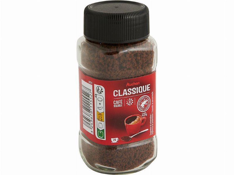 Café Auchan Solúvel Clássico Intensidade 8 50 g