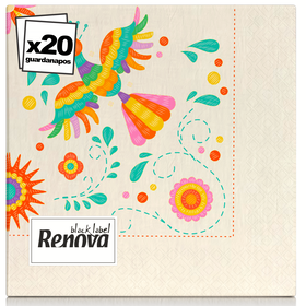 Guardanapos 3 Folhas Black Label Decorado Renova 20 Un