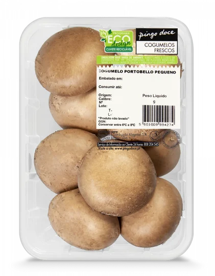 Cogumelos Portobello Pequenos Embalados Pingo Doce 0.3Kg