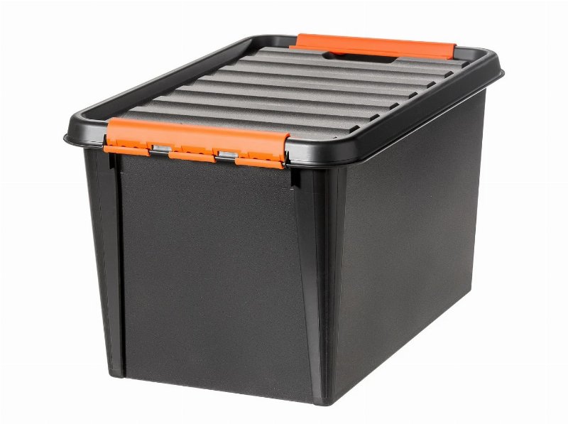 Caixa Plástica Arrumação Orthex Preto 59X39X33Cm 49 l