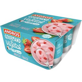 Vegegurte Base De Coco Morango Andros    400 gr (4 Un)