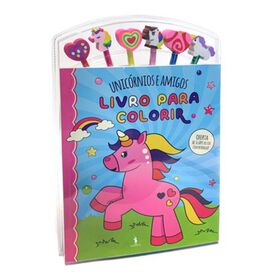 Unicórnios E Amigos - Livro Para Colorir Com Lápis