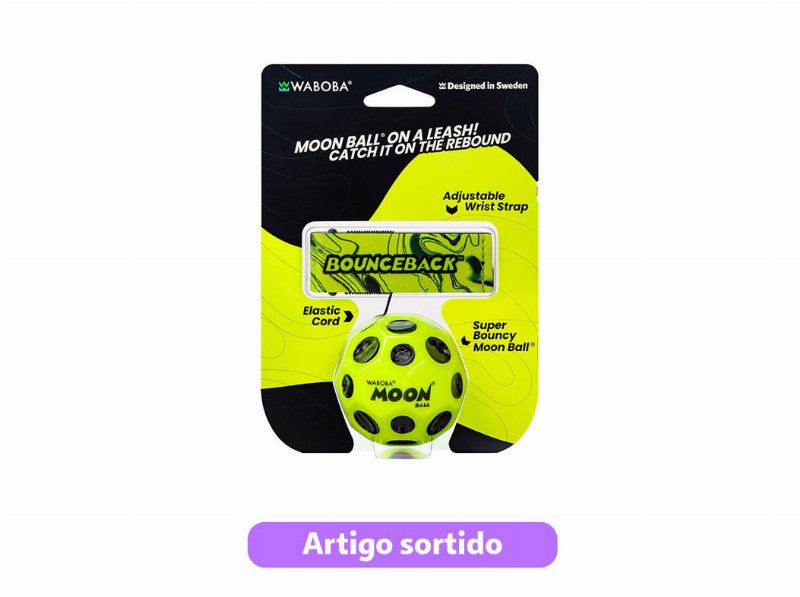 Bola Bounceback Moonball 63Mm Cores Sortidas