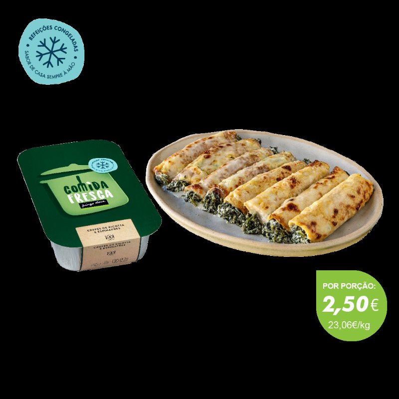 Crepes De Ricotta E Espinafres Comida Fresca 0.65Kg