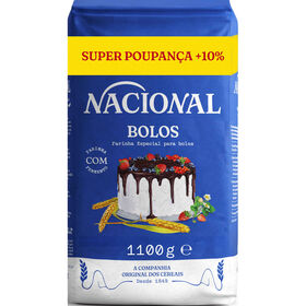 Farinha De Trigo Para Bolos Com Fermento Nacional 1 kg + 10% Grátis