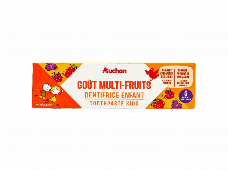 Pasta Auchan Kids Dentífrica 6+ Multifrutos 50 ml