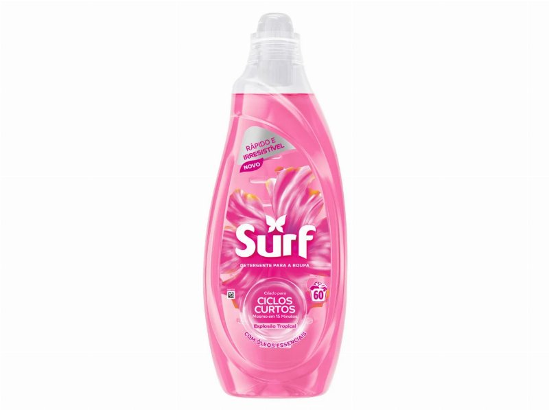Detergente Roupa Máquina Surf Ciclos Curtos Explosão Tropical 60D