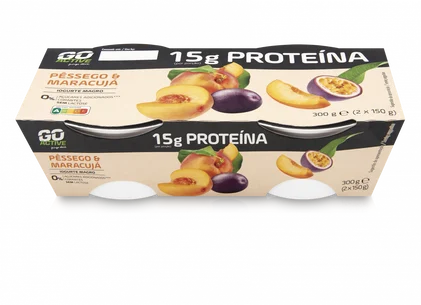Iogurte Proteína Pêssego E Maracujá Pack 2 Go Active 0.3Kg