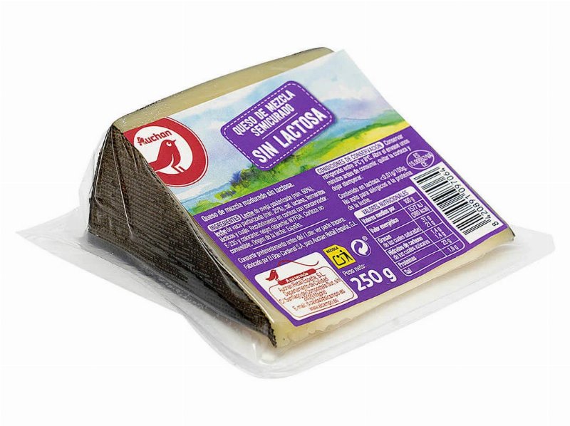 Queijo Mistura Auchan Sem Lactose Cunha 250 g