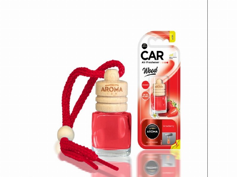 Ambientador Auto Aroma Car Wood Morango 6 ml