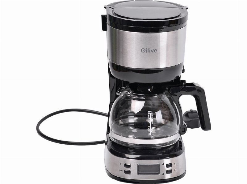 Máquina Café Filtro Qilive Q.5930 Preto/Inox