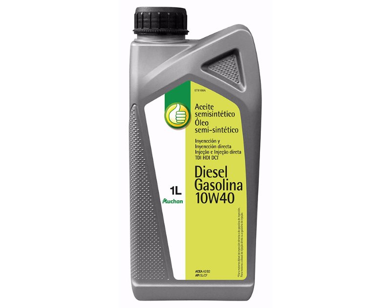 Óleo De Motor Auchan Essencial Semisintético 10W40 Gasolina / Diesel 1 l
