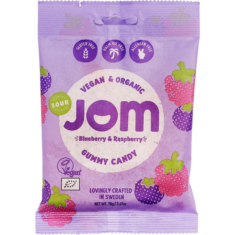 Mix De Gomas Vegan Mirtilo E Framboesa 70 g