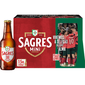 Cerveja Com Álcool Sagres Mini 15 X 25 cl