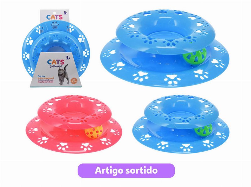Brinquedo Gato Cats Collection Circuito Bola 21Cm Cores Sortidas