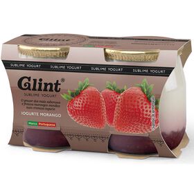 Iogurte Cremoso Pedaços Morango Glint 250 gr (2 Un)