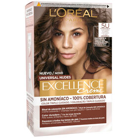 Coloração Permanente Universal Nudes Castanho Claro 5U L'oréal Paris Excellence 1 Un