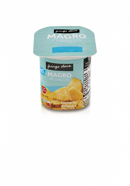 Iogurte Magro Pedaços Ananás Pingo Doce 0.125Kg