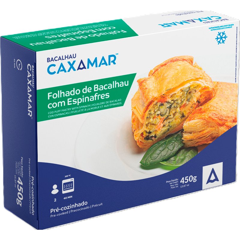 Folhado De Bacalhau Com Espinafres 450 g
