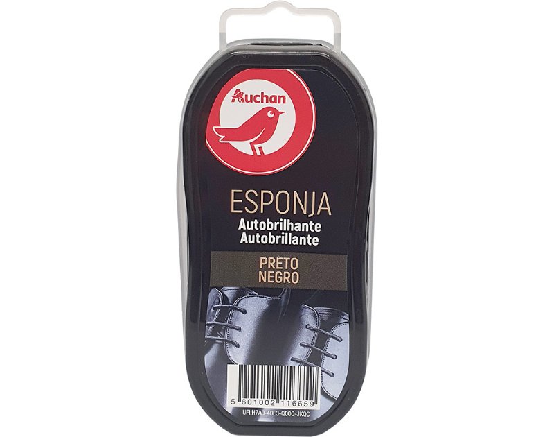 Esponja Calçado Auchan Autobrilhante Preto Un