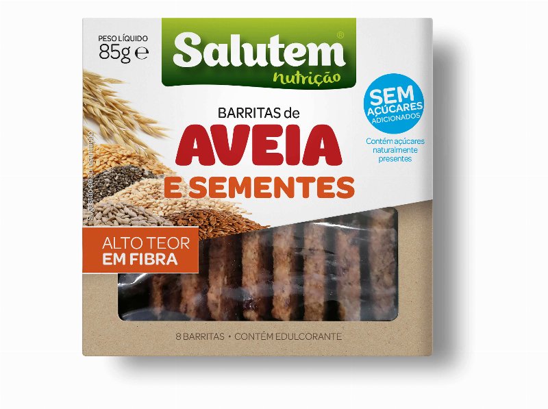 Barritas De Aveia Salutem Sementes Sem Açucar Adicionados 85 g