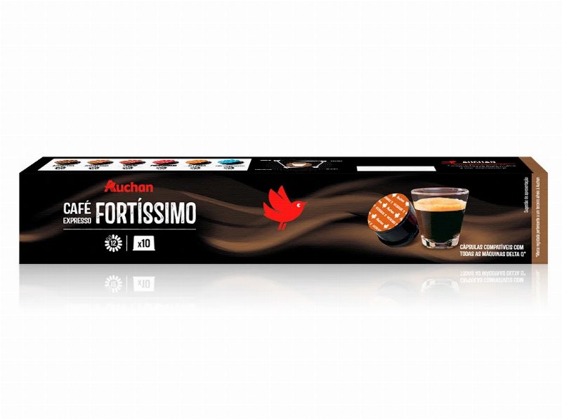 Café Auchan Expresso Dq Fortissimo Intensidade 12 10Un