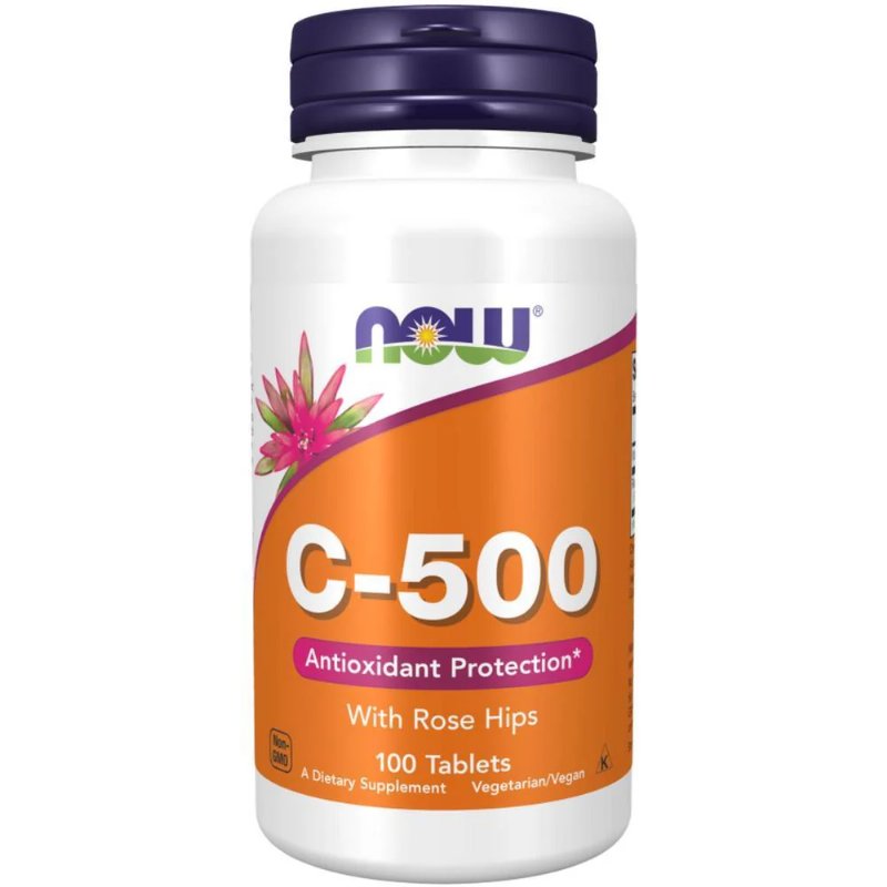Now Vitamina C 500 Rose Hips 100 Comp