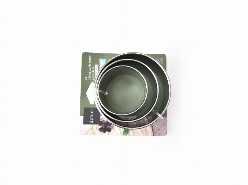Conjunto 3 Anéis Para Bolos Actuel Inox Ø5.5/7/9Cm