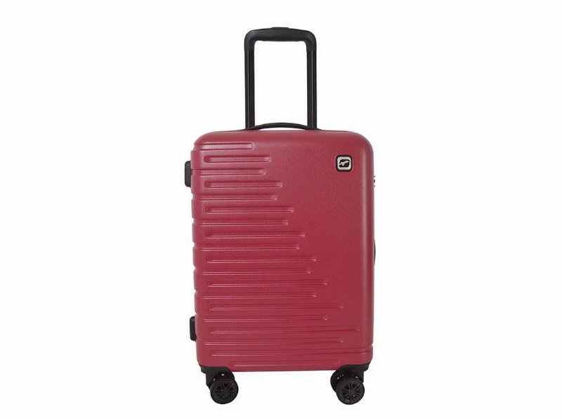 Mala De Cabine Rígida Airport Vermelho 8 Rodas 35X55X20Cm