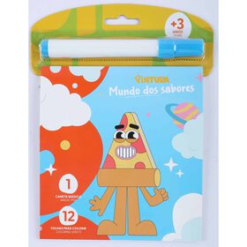 Kit Bloco De Colorir Com Caneta Mágica (Vários Modelos)