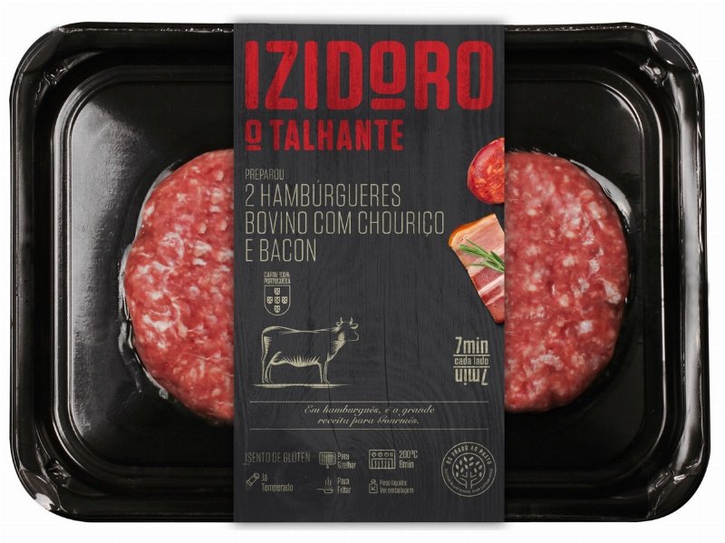 Hambúrguer De Bovino Com Chourico E Bacon 300 gr