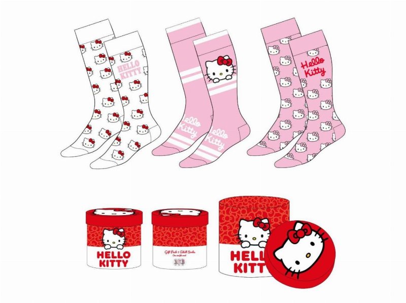 Pack 3 Meias Pieces Hello Kitty