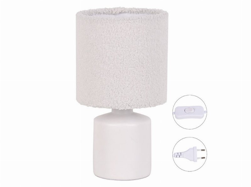 Candeiro Base Cerâmica Actuel Branco 14X27.5Cm