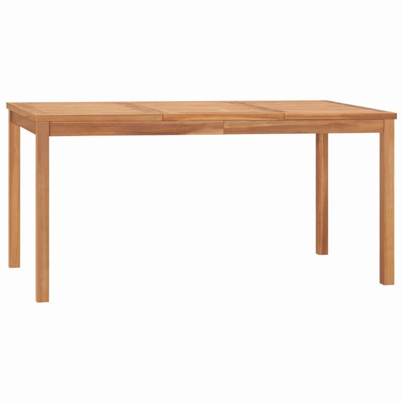 Hkh Mesa De Jantar P/ Jardim 160X80X77 Madeira De Teca Maciça - Marrom