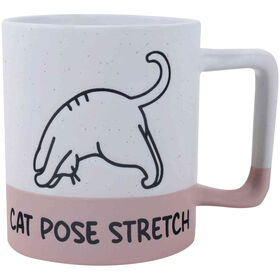 Caneca 320 ml Gato Fundo Rosa Kasa
