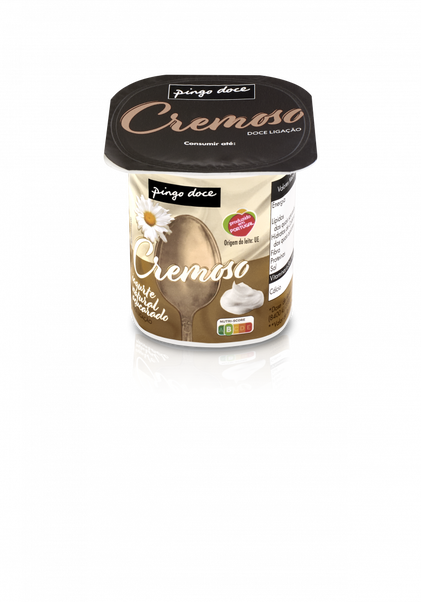 Iogurte Cremoso Natural Açucarado Pingo Doce 0.125Kg
