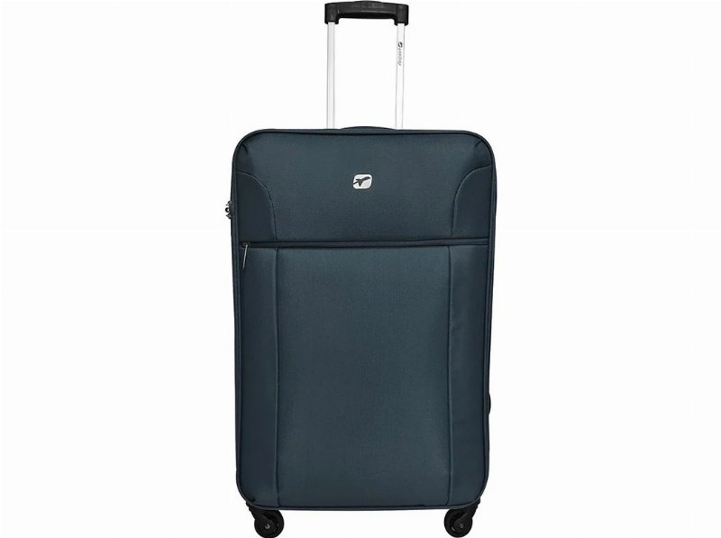 Mala De Viagem Média Flexível Airport Azul 4 Rodas 65X40X23Cm