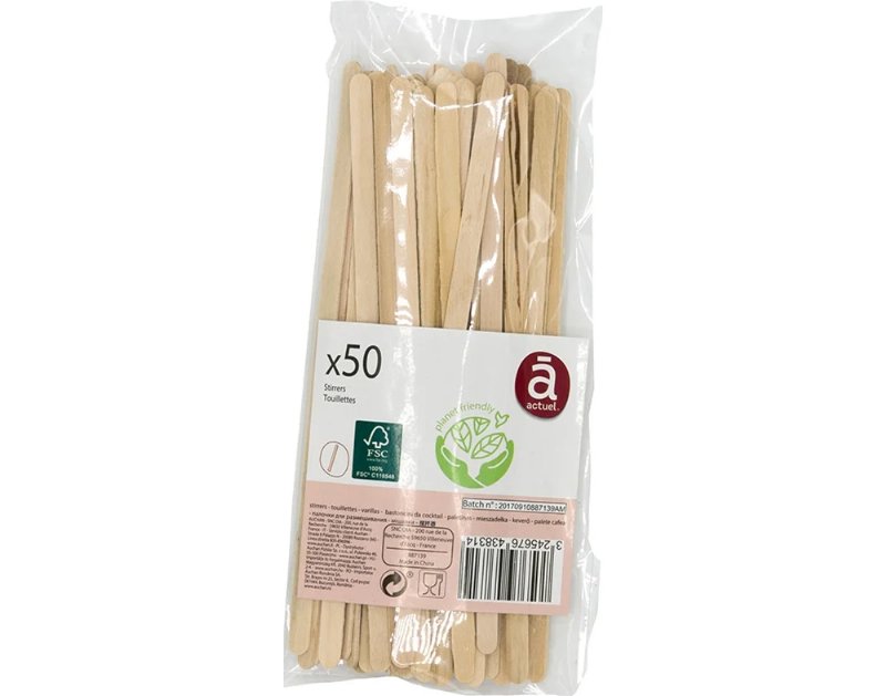 Paletinas Actuel Em Madeira Eco Pack 50 Unidades