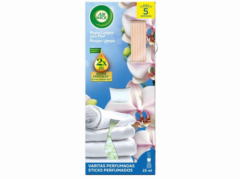 Ambientador Sticks Airwick Roupa Limpa 1Un