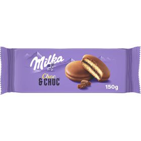 Bolachas Com Cobertura E Recheio De Chocolate Choc & Choc Milka 150 gr
