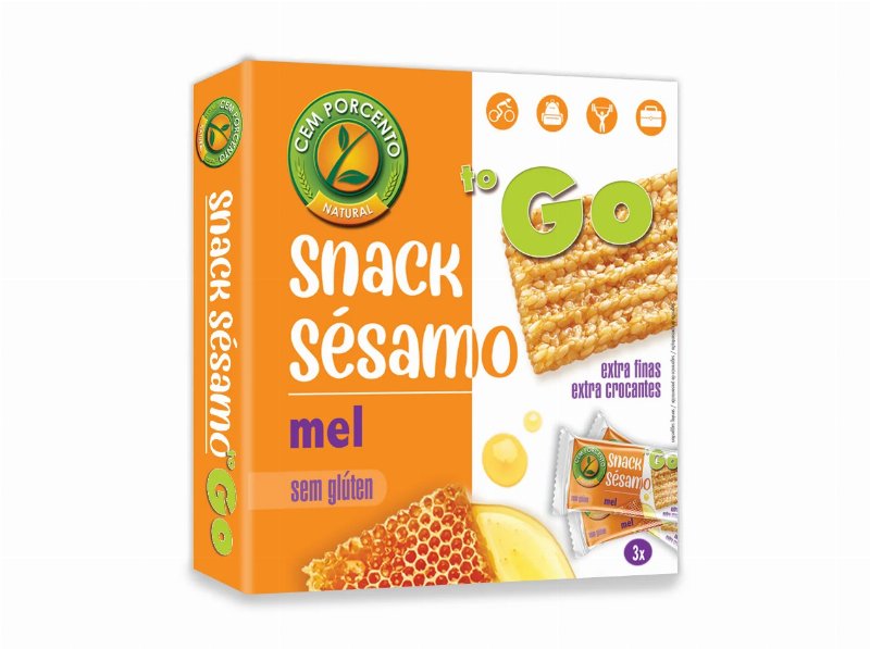 Barras Cem Porcento Sésamo E Mel 67.5 g