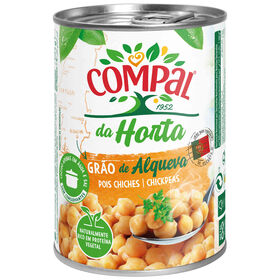 Grão De Bico Cozido Sem Glúten Compal Da Horta 410 gr (Peso Escorrido 234 gr)