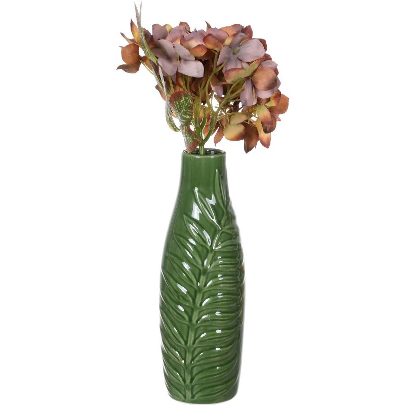 Arranjo Floral Artificial Com Jarra 7X33Cm Verde Kasa