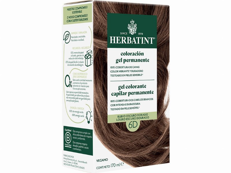 Coloração Herbatint Louro Esc Dourado D6 150 ml