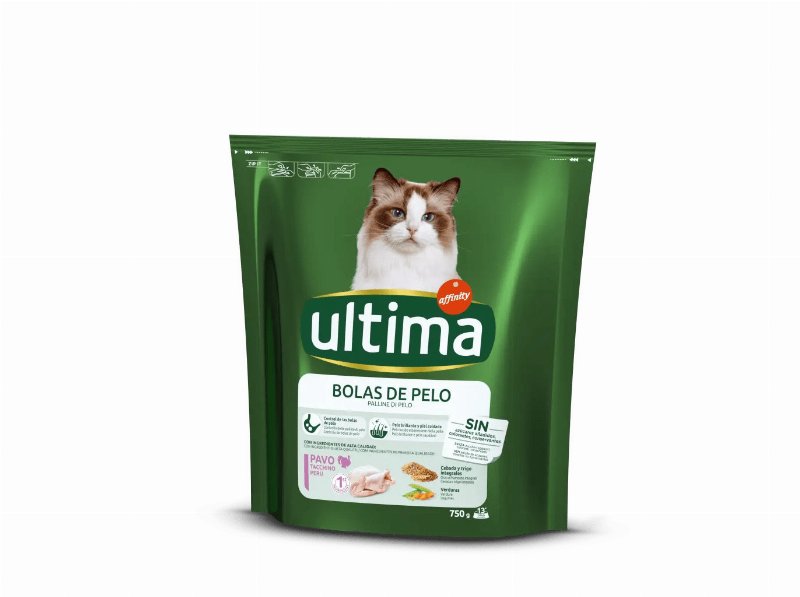 Ração Para Gato Ultima Bolas De Pêlo Com Perú 750 g