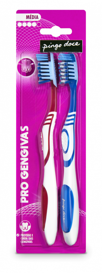 Escova De Dentes Pro Gengivas Média Pingo Doce 2Un