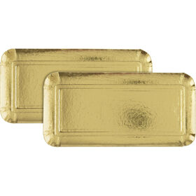 Travessas Bolos 16X34Cm Douradas Kasa